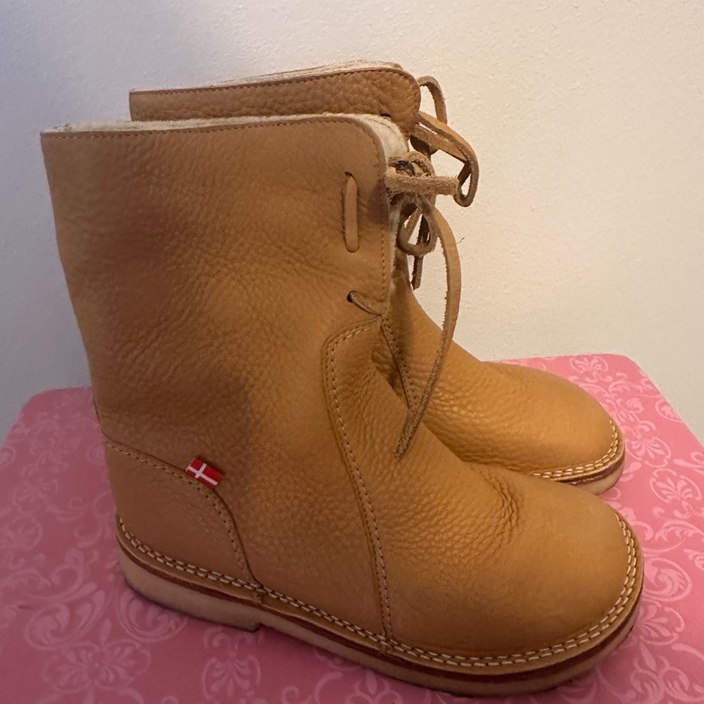 Duckfeet Arhus Yellow Leather Boots Size 38, worn 2 times - Picture 2 of 5